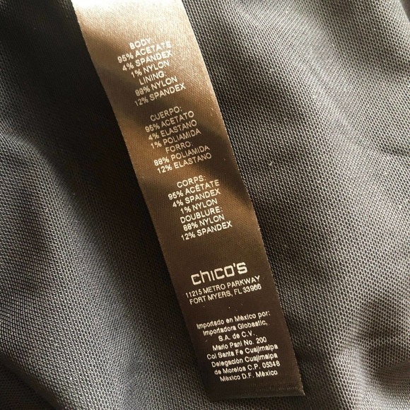 Chicos Travelers Blouse Sheer Black - Picture 4 of 10